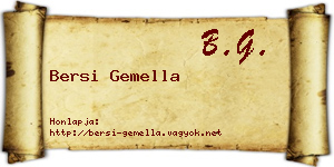 Bersi Gemella névjegykártya